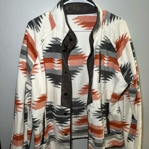 Tribal Print Jacket in Orange and Gray
